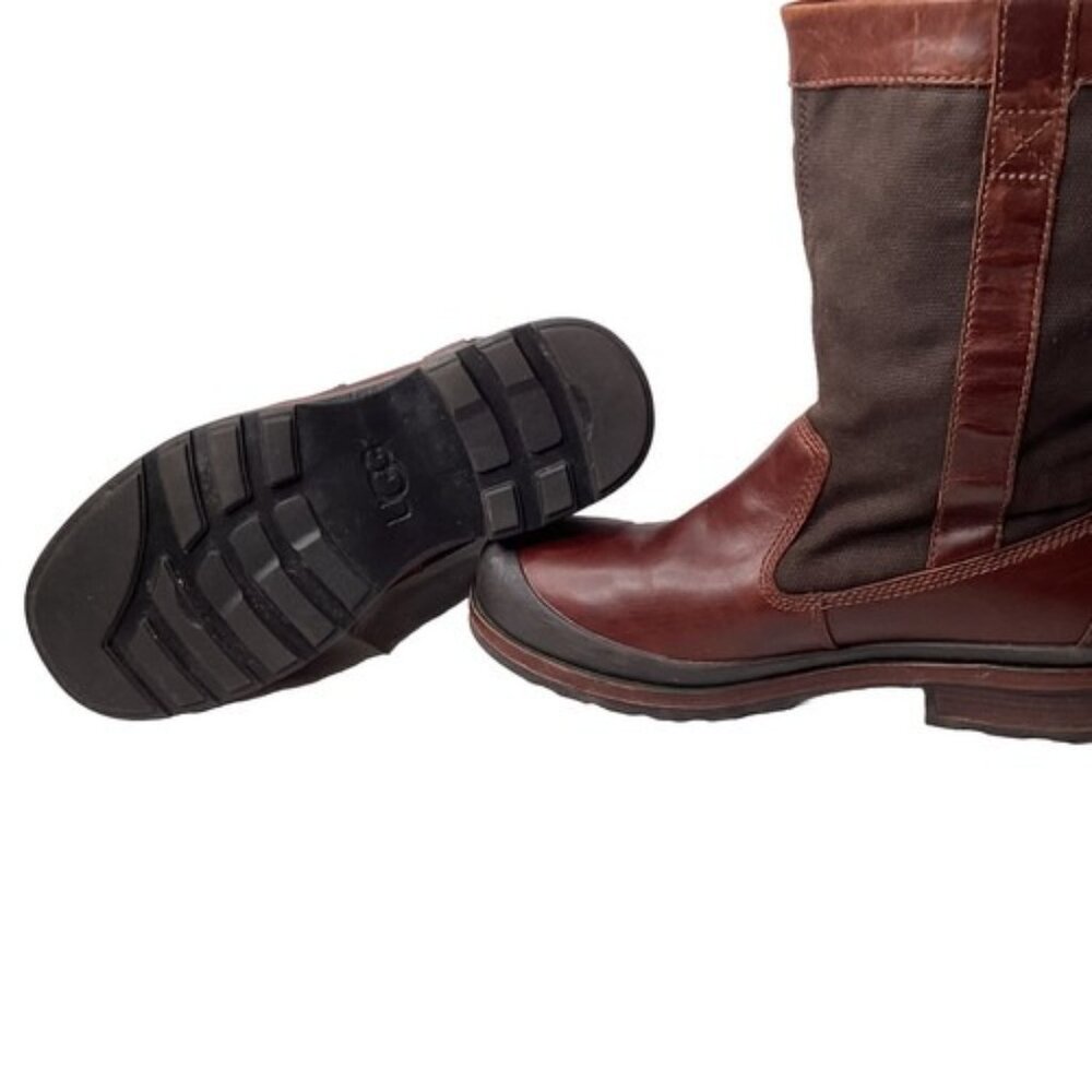 UGG CHE Corbitt Pull On Weatherproof Event Men's Boot Size 7 Brown Leather - Picture 5 of 8
